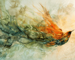 Firebird Abstract Art Print