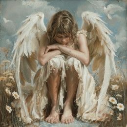 Young Wings of Grace Angel Art Print