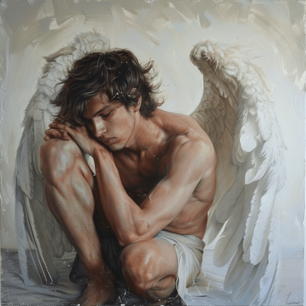 Contemplating Angel Art Print