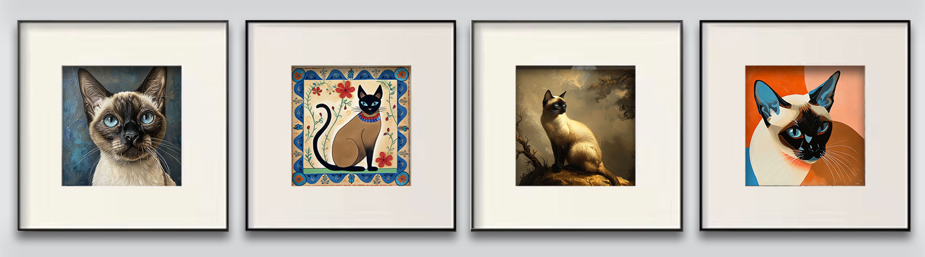 Siamese Cat Art Print Collection