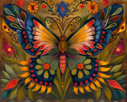 Boho Style Butterfly Art Print