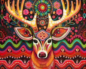 Boho Style Deer Art Print