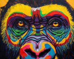 Boho Style Gorilla Art Print