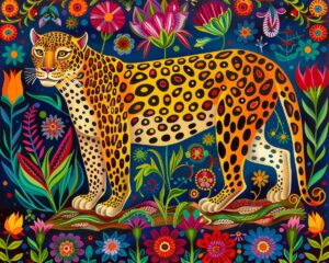 BOHO Style Leopard Art Print