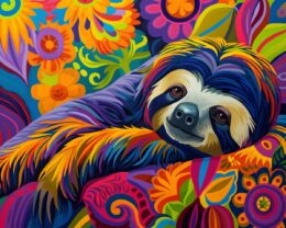 BOHO Style Sloth Art Print