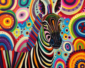 BOHO Style Zebra Art Print