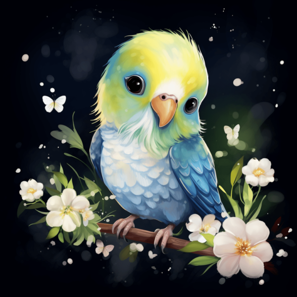 Cute Baby Budgie Parakeet Art Print