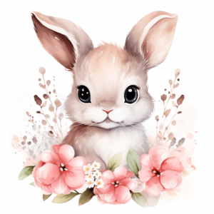 Cute Baby Bunny Art Print