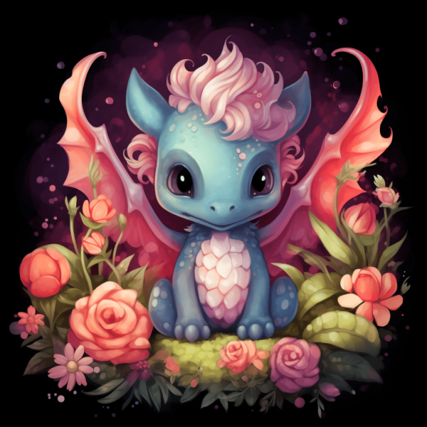 Cute Baby Dragon Art Print