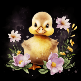 Cute Baby Duckling Art Print