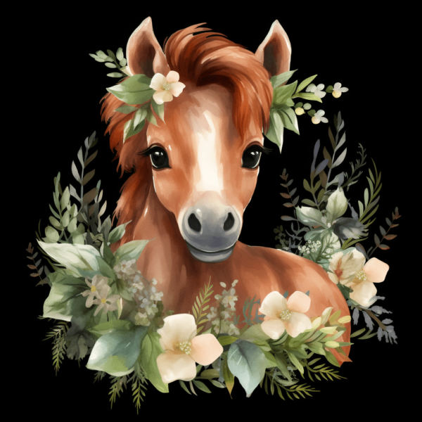 Cute Baby Horse Art Print