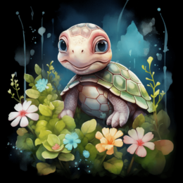 Cute Baby Turtle Art Print