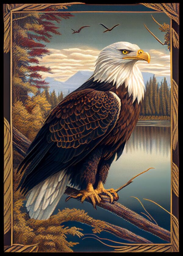 Vintage American Bald Eagle Art Print