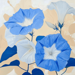 September Morning Glory Birth Flower Art Print