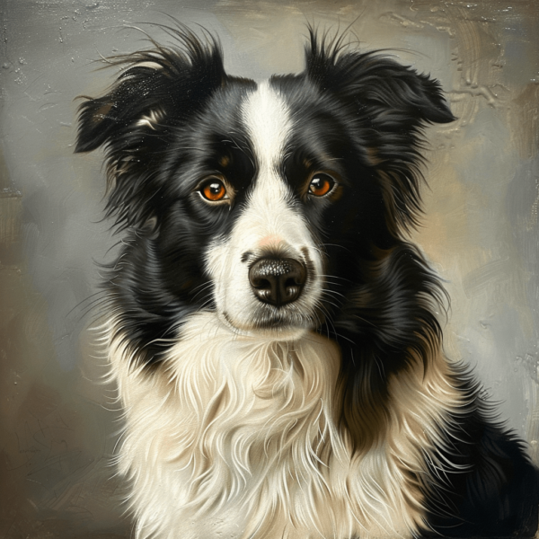 Classic Border Collie Portrait Art Print