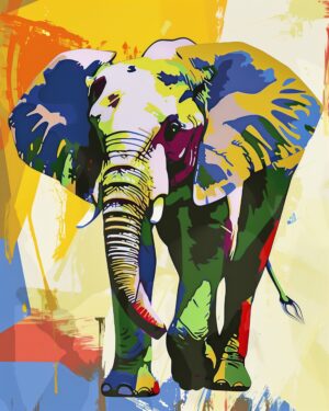 Elephant Collage elephant art print