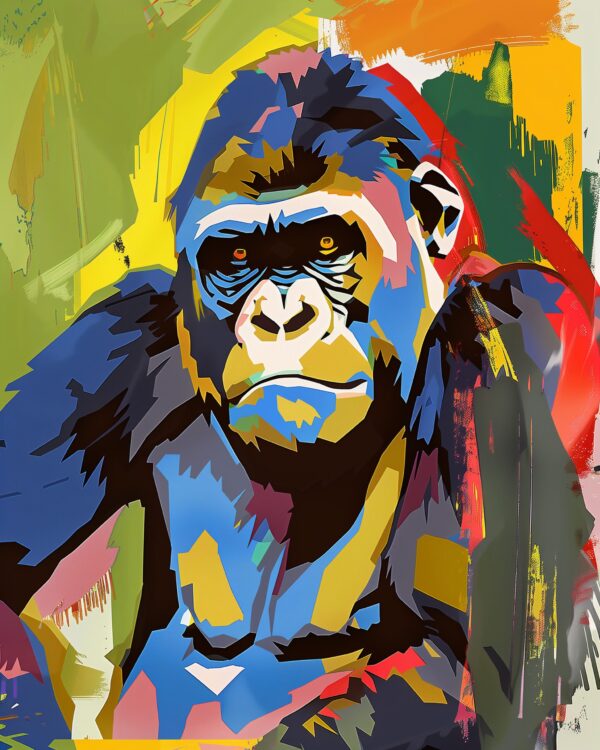 Mighty Gorilla Collage Art Print