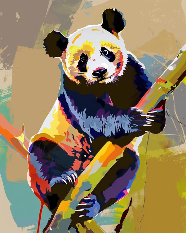 Cuddly Collage panda art print