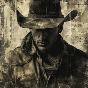 Dark & Mysterious Cowboy Art Print