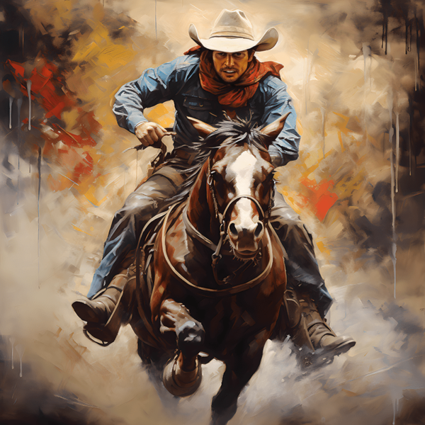 Half Mile to the Finish Cowboy Art Print