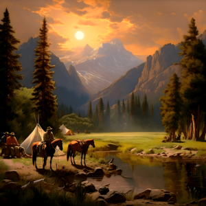 Cowboy Camp Art Print