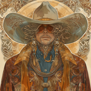 El Pistolero Cowboy Art Print