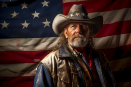 The Patriot Cowboy Art Print