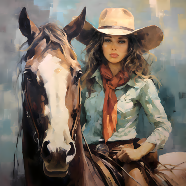 Ready to Ride Cowgirl Art Print