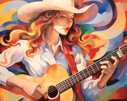 Cowgirl Country Music Art Print