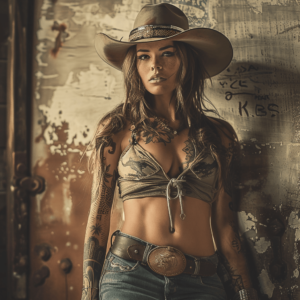 Salacious Sue Cowgirl Art Print