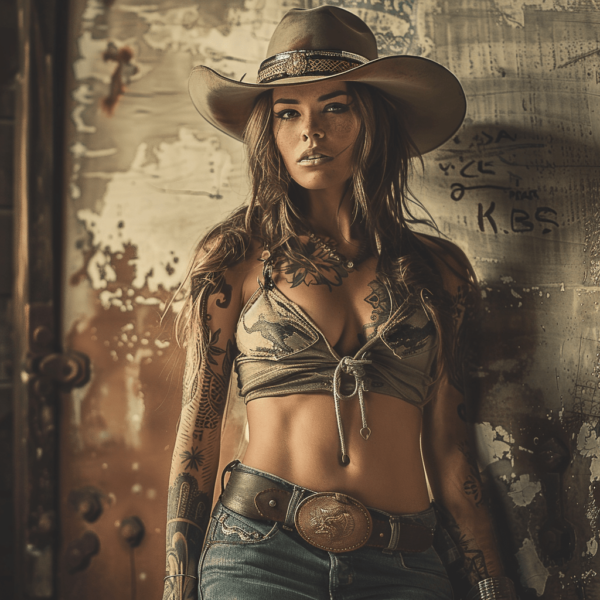 Salacious Sue Cowgirl Art Print