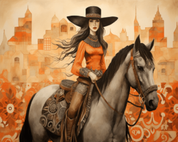 Tijuana Tracy Cowgirl Art Print