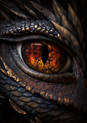 Left Dragon Eye Art Print