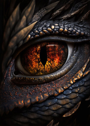 Right Dragon Eye Art Print