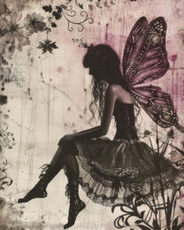 Grunge Fairy Art Print