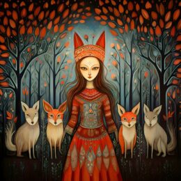 Freya the Goddess Folk Art Print