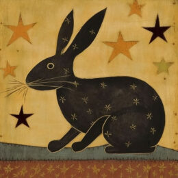 Folk Art Rabbit Art Print