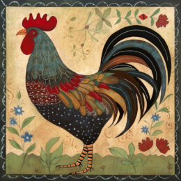 Folk Art Rooster Art Print