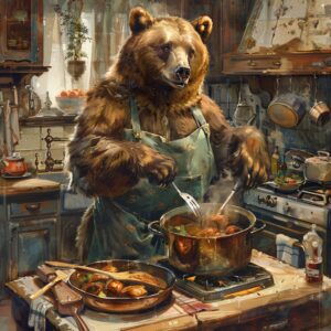 Grizzly Cook Art Print