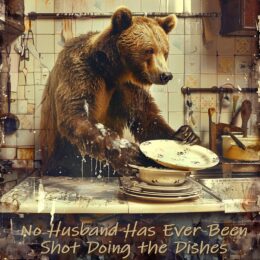 No Husband Has Ever Been Shot Doing the Dishes Art Print