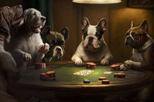 Bad Poker Night for the Bulldog Art Print