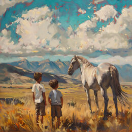 Dad's Horse Out tp Pasture Art Print