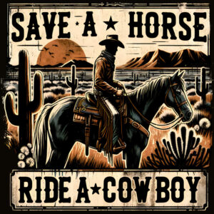 Save a Horse Ride a Cowboy Art Print