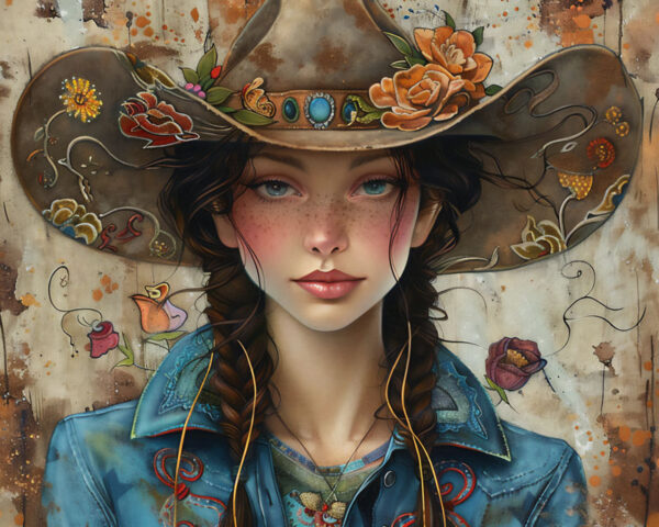 BOHO Cowgirl Art Print