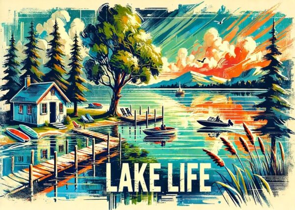 Lake Life Art Print