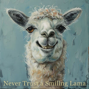 Never Trust A Sleeping Llama Art Print