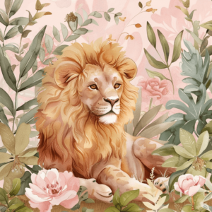 The Whimsical Lion Art Print