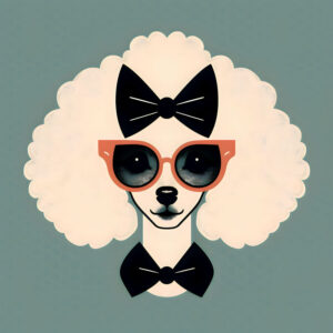 Mid-Century Modern Poodle Art Print