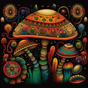 Psychedelic Mushroom Art Print