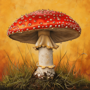 Amanita Muscaria Mushroom Art Print